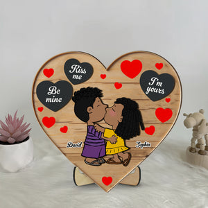 Personalized Gifts For Couple Wood Sign 01ohtn061224hg Kiss Me Be Mine I'm Yours-Homacus