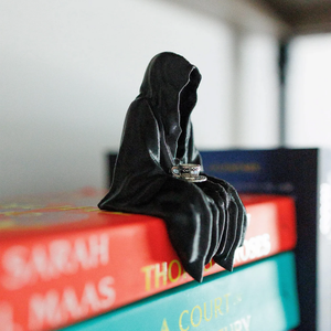 Grim Reaper Sitting Bookshelf Decor 03huxx160924 3D Printed Death Figure Gift Bookish Merch Teacup-Homacus