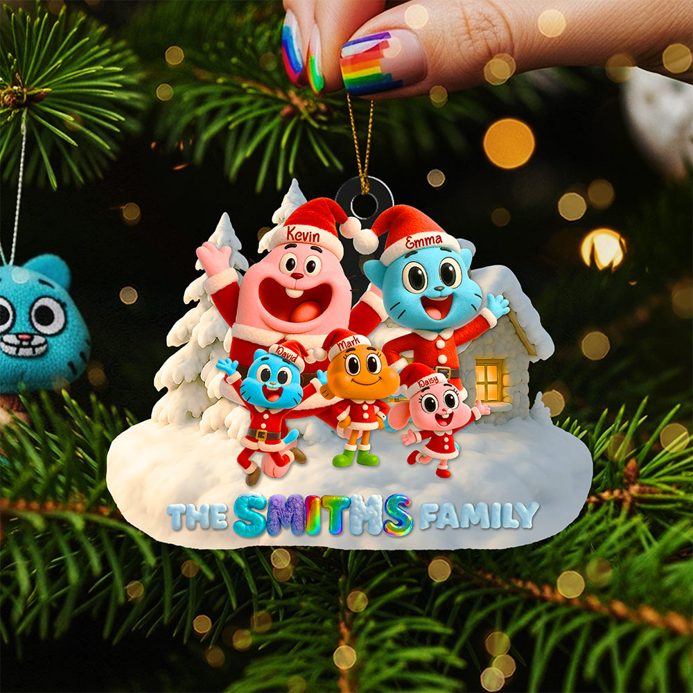 Cute Family Christmas Ornament Personalized Gifts For Family 02OHTA250825-Homacus
