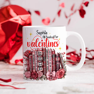 Customized Gifts For Book Lovers White Mug Valentine 02XQLU111224-Homacus