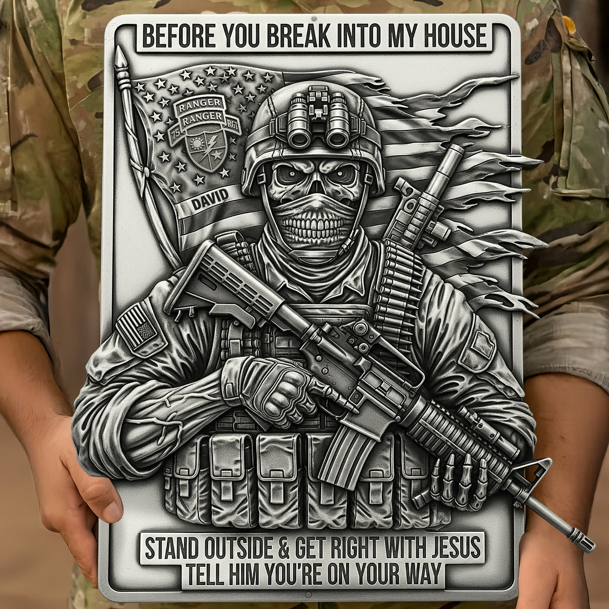 Deadly Danger Veteran Metal Sign - Personalized Gifts For Veteran 02qhtn070725-Homacus