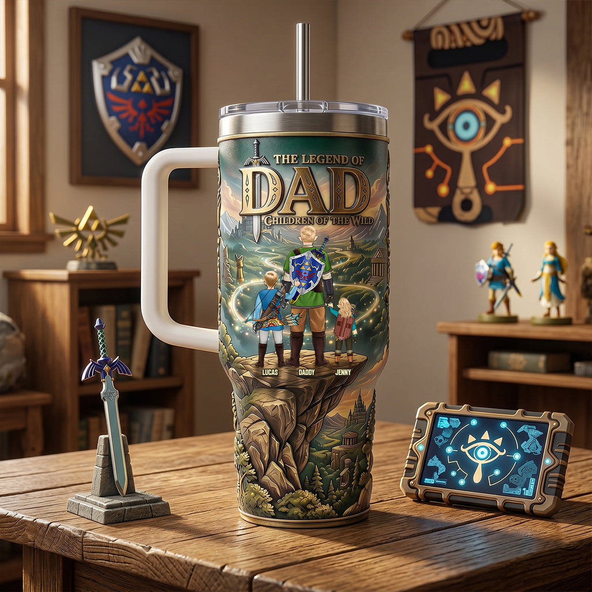 The Legend Of Dad Tumbler Handle - Personalized Gifts For Dad 04NATN170426-Homacus