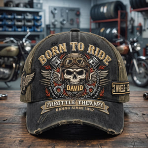 Vintage Rider Skull Classic Cap - Personalized Gifts 03hatn260626-Homacus