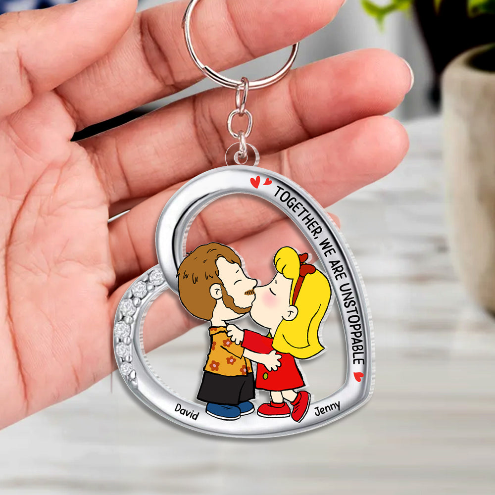 Personalized Gifts For Couple Keychain 02ohtn060125hg Together We're Unstoppable-Homacus