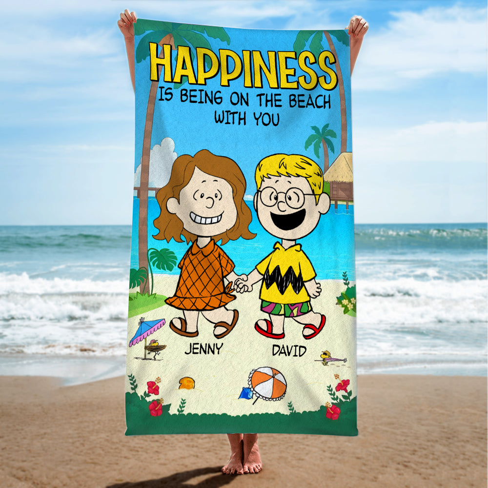 Personalized Gifts For Couple Beach Towel 02totn140624hh-Homacus