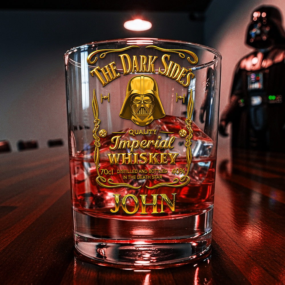 Dark Side Whiskey Glass - Personalized Gifts For Galaxy Lovers 01hyta190825-Homacus