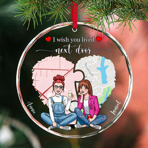 Personalized Gift For Besties Christmas Crystal Ornament 04PGLU251024HH-Homacus