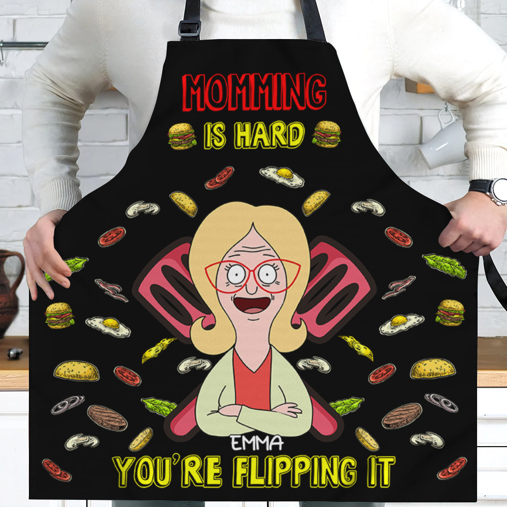 Personalized Gifts For Moms Aprons Momming Is Hard 03TOLU230125HG-Homacus