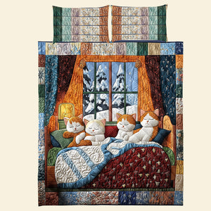 Christmas Gifts For Cat Lovers Quilt Bed Set 02qnqn311024-Homacus