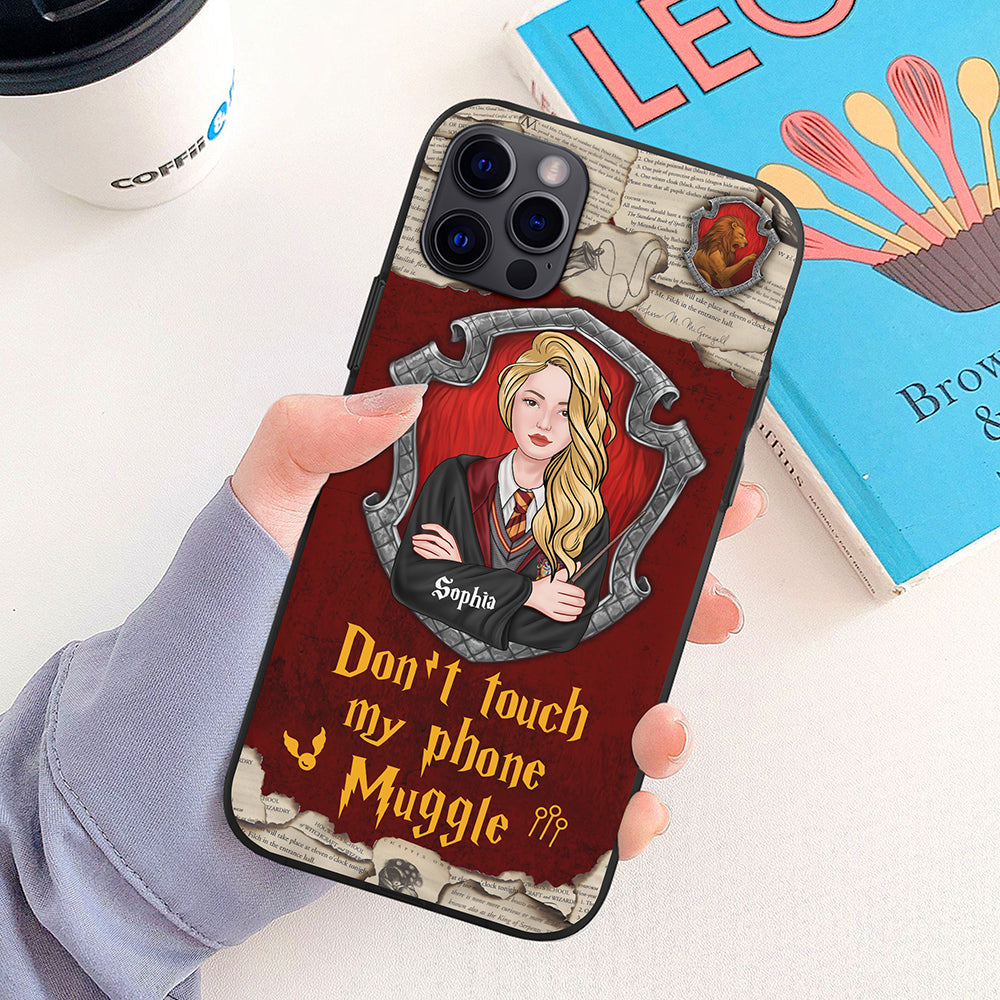 Personalized Gifts For Movie Fans Book Fans, Personalized Phone Case 01huqn2607tm Wizard Girl Holding A Magic Wand-Homacus