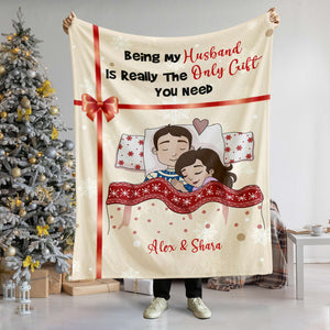 Personalized Gift For Couples, Couple Christmas Blanket 01TOMH231024HG-Homacus