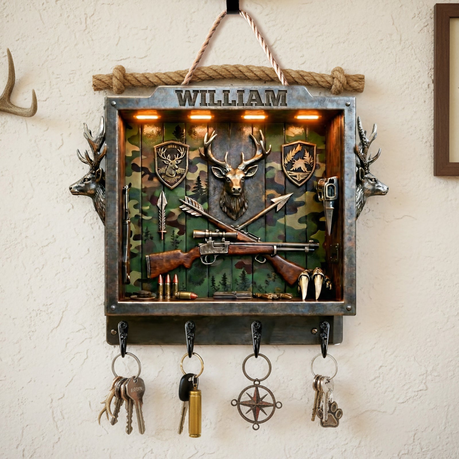 Deer Hunting Acrylic Key Hanger – Personalized Gifts For Hunters 02tgmg231225-Homacus