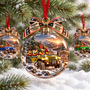 Duck Family Off-Road Lover Ornament - Personalized Gifts For Family Christmas Ornament 03QHDH021026