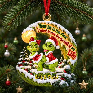 Funny Couple Ornament - Personalized Gifts For Couple Christmas Ornament 07OHDH211026-Homacus