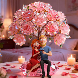 Cheers To Love Couple Acrylic Plaque - Personalized Gift For Couples 02NATN191225-Homacus