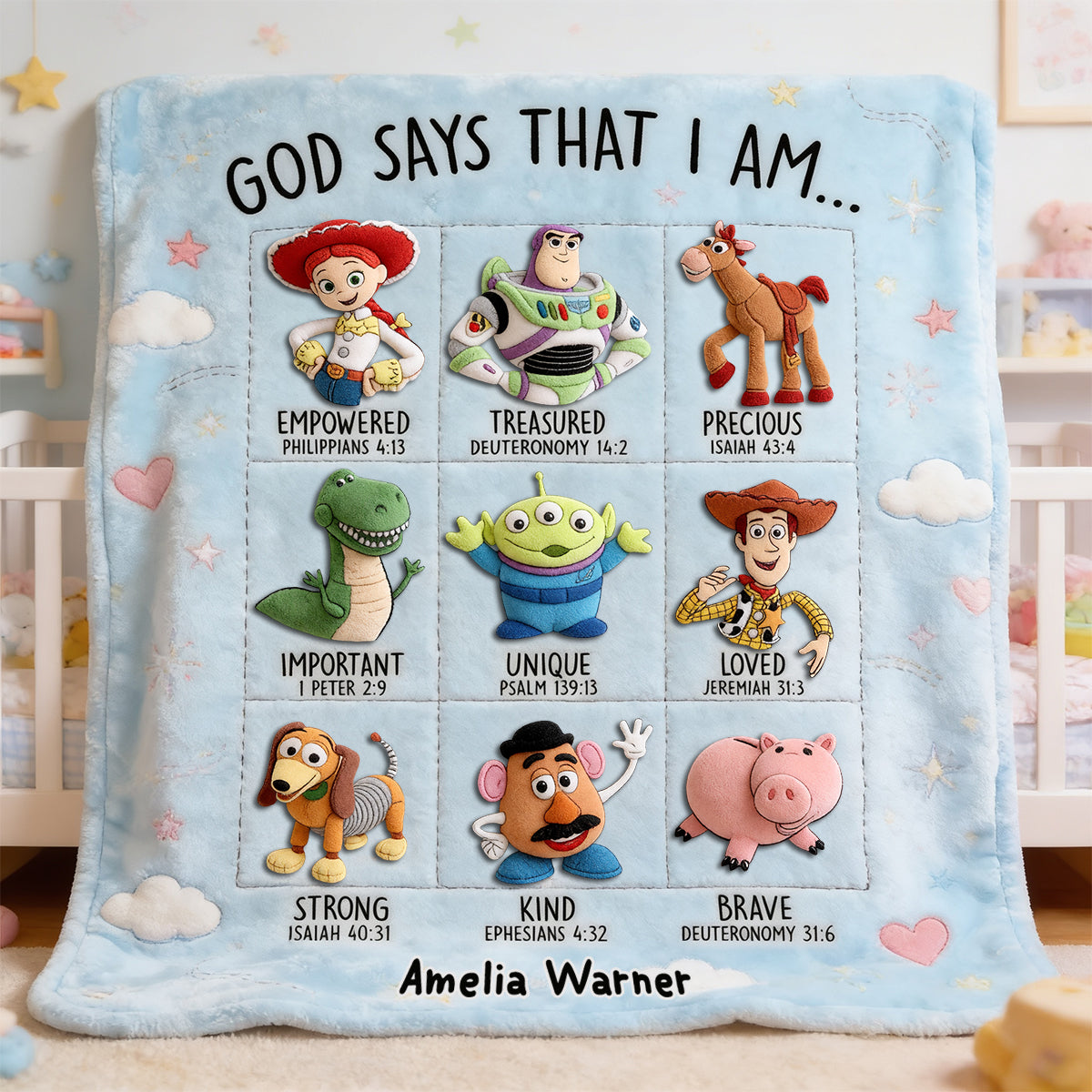God's Promises Blanket - Personalized Anniversary Gifts 02NADT240626-Homacus