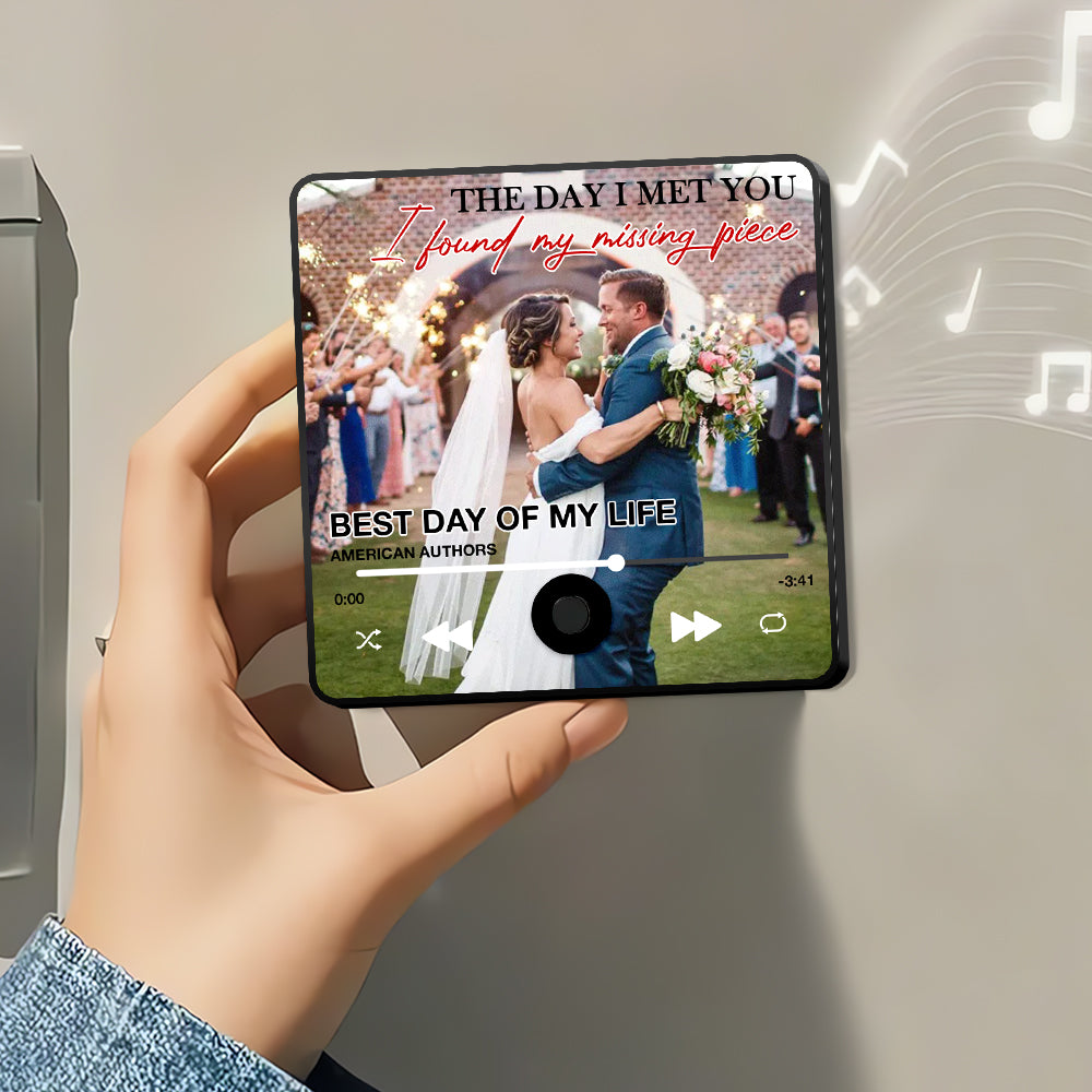 Custom Photo Gifts For Couple Music Fridge Magnet, Newlywed & Anniversary Gift Idea 03qhdt271224-Homacus