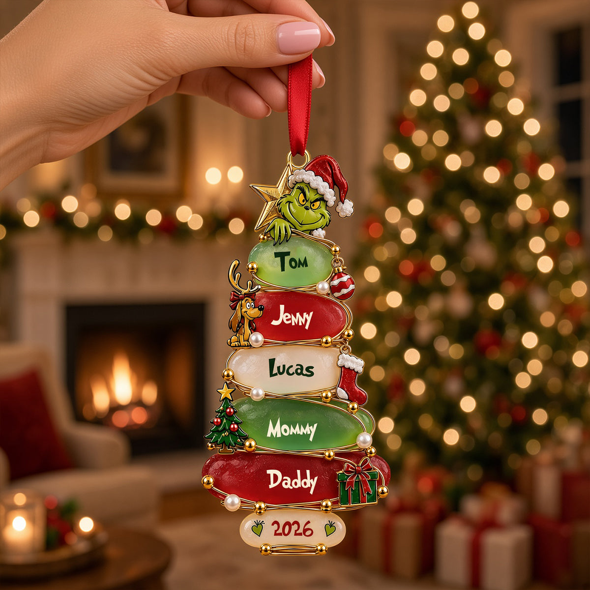 Christmas Tree Ornament - Personalized Gifts For Family 02patn220926
