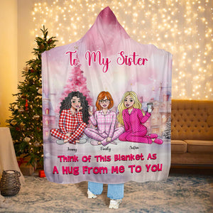 Personalized Gifts For Sister Christmas Blanket Hoodie 04XQMH061124HH-Homacus