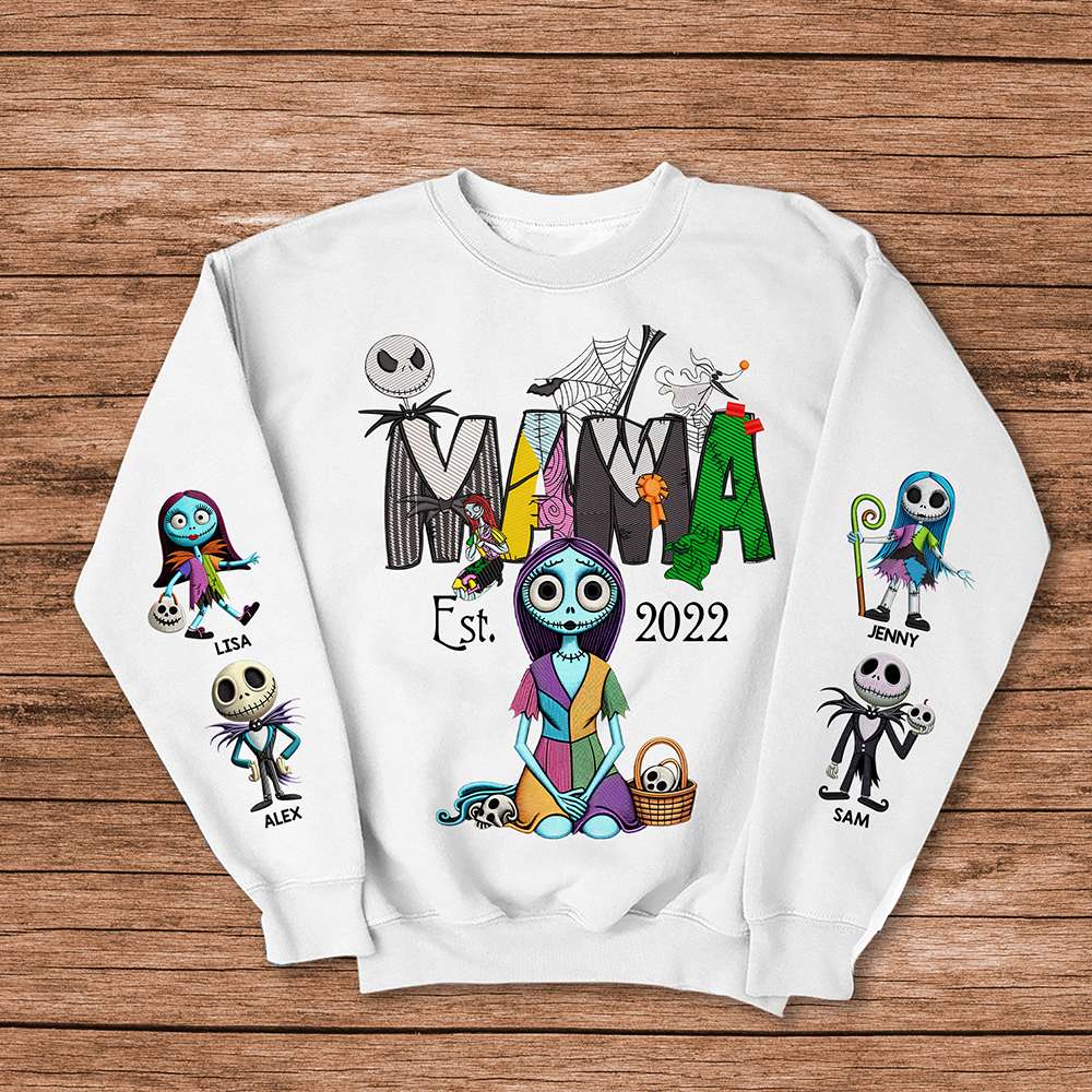 Personalized Gifts For Mom Shirt Horror Mom And Kids 04OHMH220325-Homacus