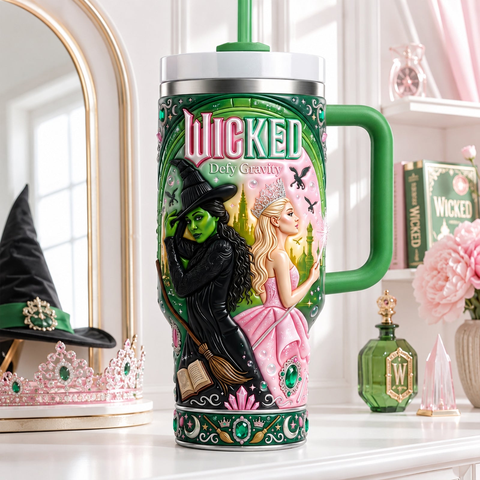 Magical Tumbler With Handle - Personalized Gifts For Friends 09NALU290726-Homacus