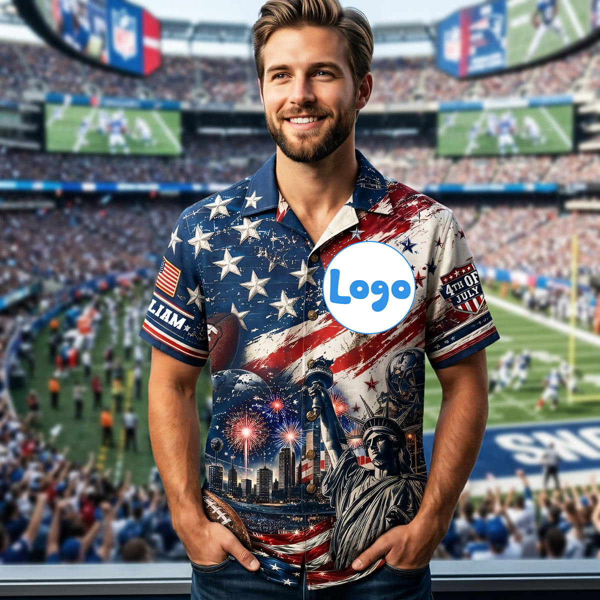 Proud American Hawaiian Shirt - Personalized Gifts For Sport Lovers 04pata090626-Homacus