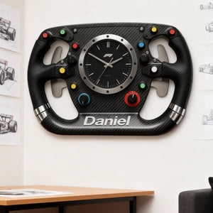 Steering Wheel Acrylic Hanging Wall Clock - Personalized Gifts For Speed Lovers 03kilu241225-Homacus