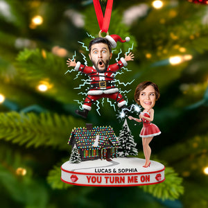 Fun Couple Electric Shock Ornament, Custom Photo Gifts For Couple 01qhtn151025-Homacus