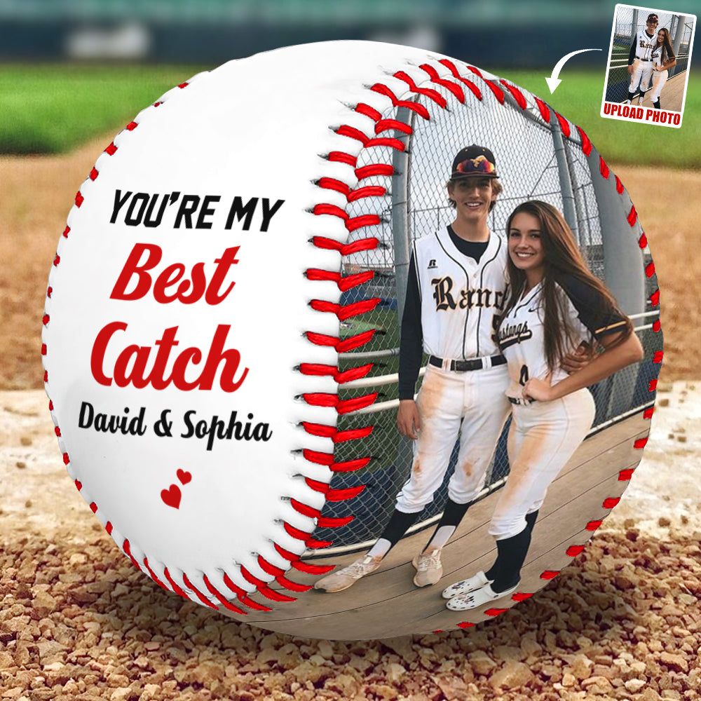 Custom Photo Couple Baseball Lovers Gifts 04TODT041124-Homacus