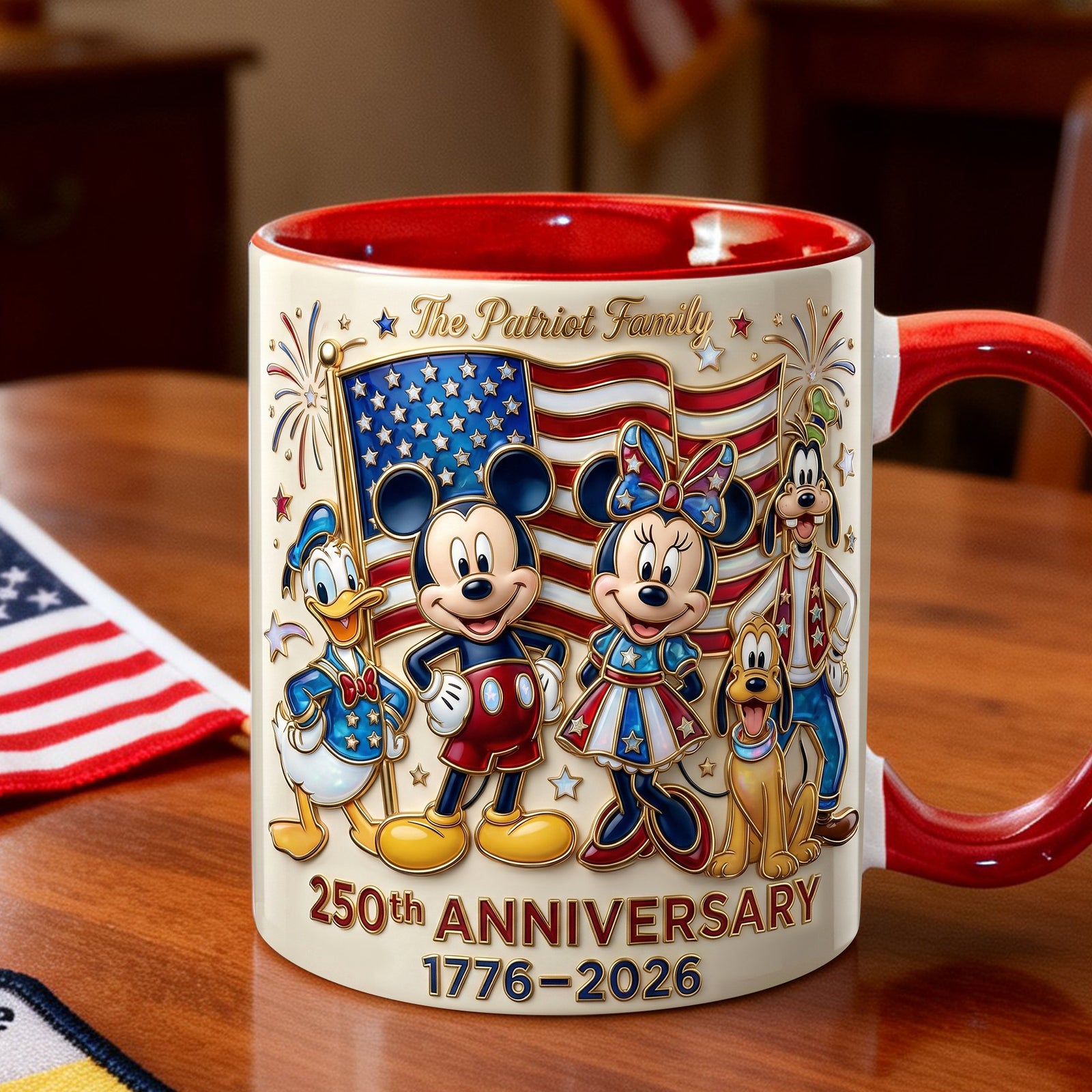 USA Anniversary Accent Mug - Personalized Gifts 03PALU030226-Homacus