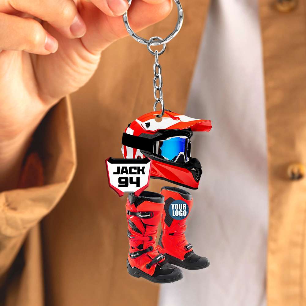 Personalized Gifts For Motocross Lovers Keychain 03HUDT231224-Homacus