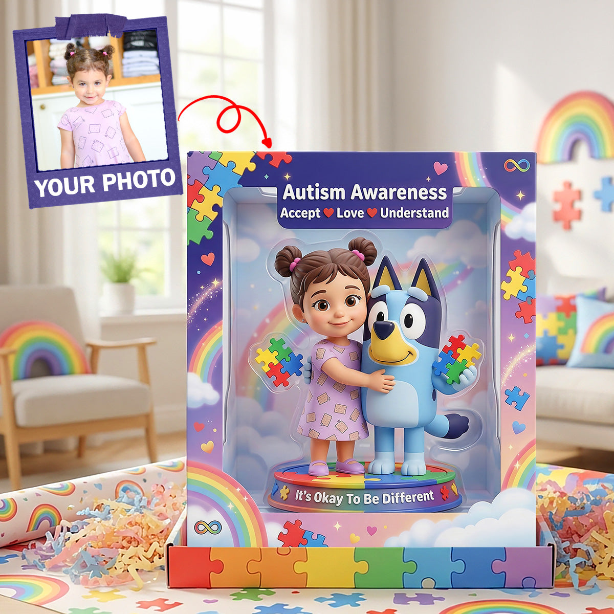 Love Understand Acrylic Plaque - Custom Photo Gifts For Autism 02NAMG100326-Homacus