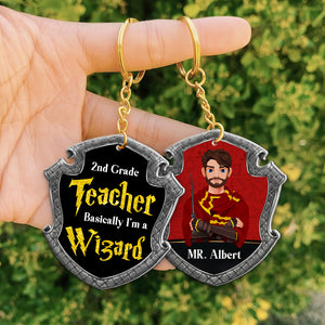 Personalized Gifts For Teacher Keychain Wizard Teacher 01HUDT180125PA-Homacus