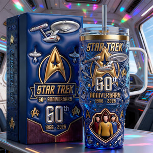 60th Anniversary Space Journey Tumbler - Personalized Anniversary Gifts 02TGMG060326-Homacus