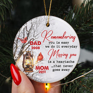 Personalized Memorial Gifts, Christmas Ceramic Ornament 02ACDT171024-Homacus