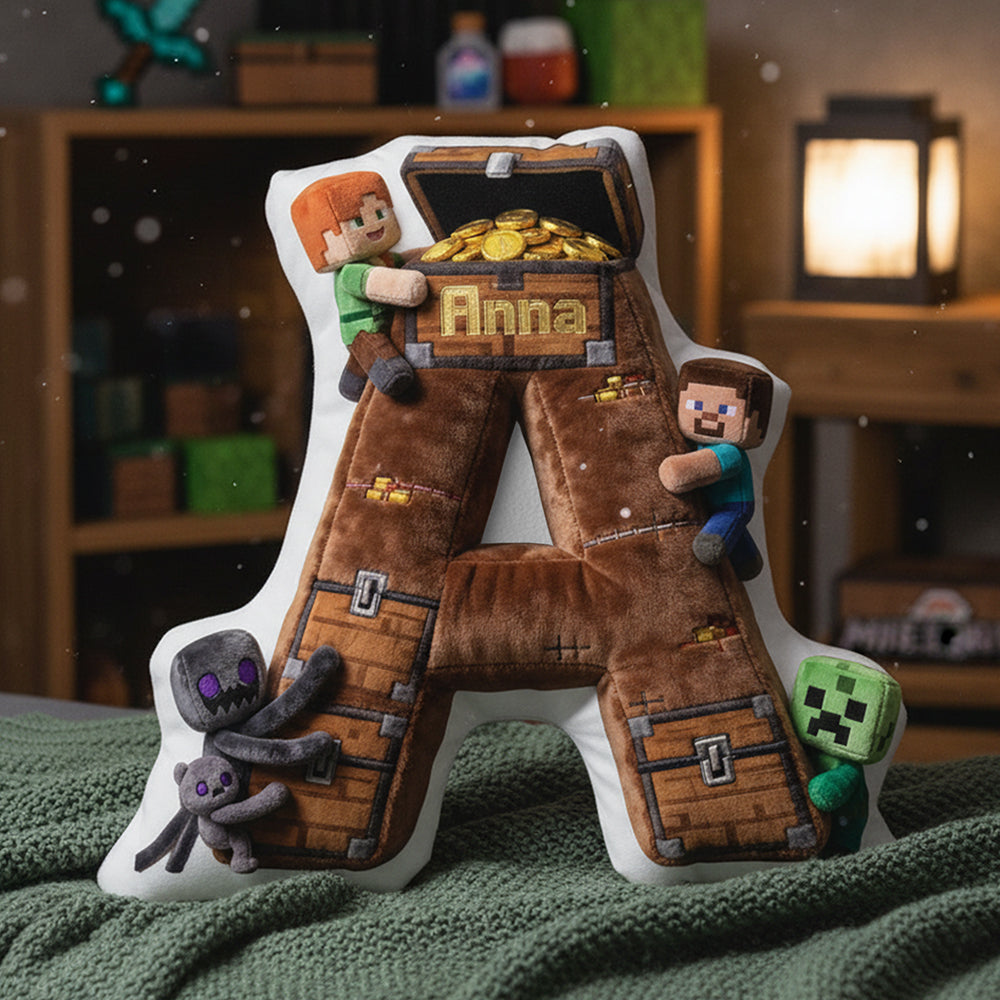 Pixel Adventure Alphabet Custom Shaped Pillow - Personalized Gifts For Kid 02tgta151225-Homacus