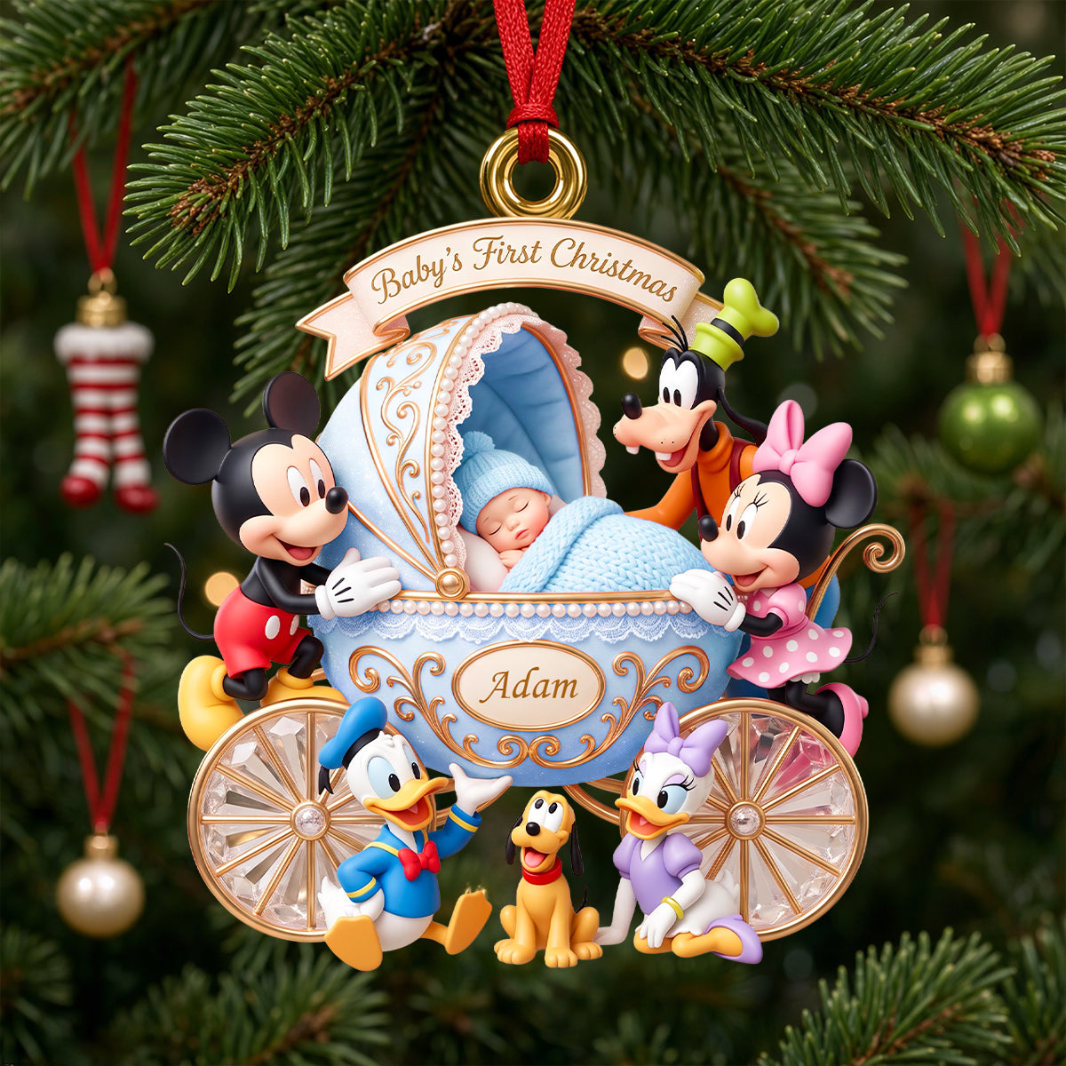 Newborn’s First Christmas Ornament - Personalized Christmas Gifts 07nadh091026-Homacus