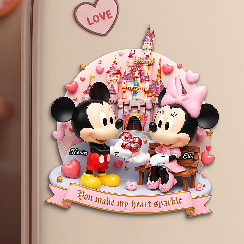 Couple Valentine Fridge Magnet - Personalized Gifts For Couple 03pgta261125-Homacus