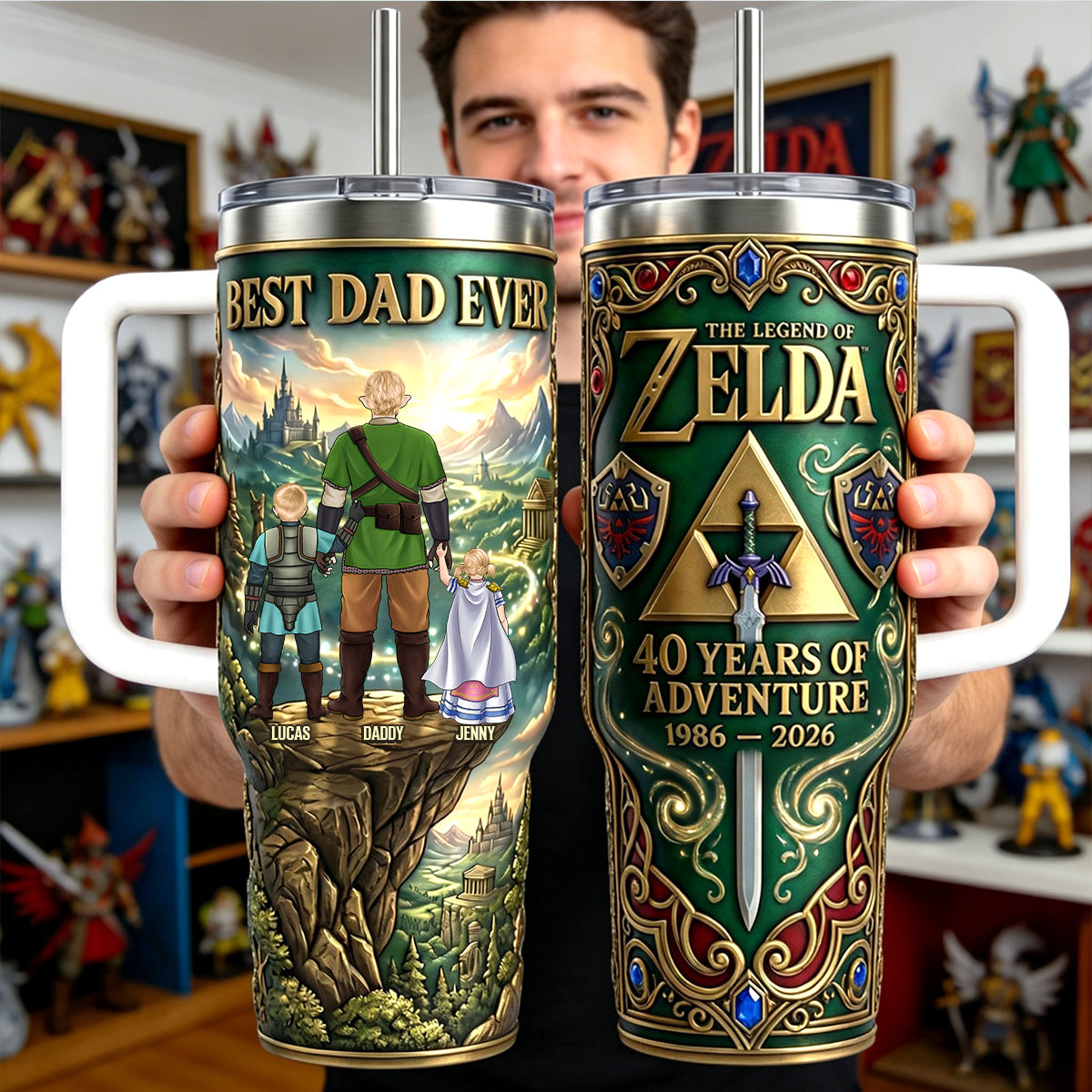 Legendary Adventure Dad 40oz Tumbler - Personalized Gifts For Father's Day Tumbler 021NATN050326HG-Homacus