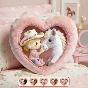 Horse And Girl Custom Shape Pillow - Personalized Gifts For Horse Lovers 03pgmg161225-Homacus