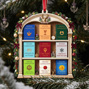 Fantasy Book Shelf Christmas Ornament - Personalized Gifts For Book Lovers 02NATA081026-Homacus