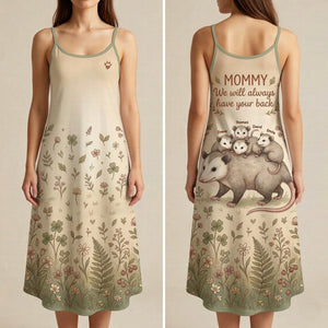 Cute Opossum Mom Suspender Maxi Dress, Personalized Mother's Day Gifts 03qhqn170326-Homacus