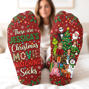 Christmas Lovers Middle Tube Socks - Personalized Gifts For Movie Enthusiast 05naqn110926