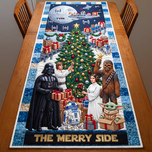 Merry World Quilted Table Runner - Personalized Christmas Gifts 04tydt130826