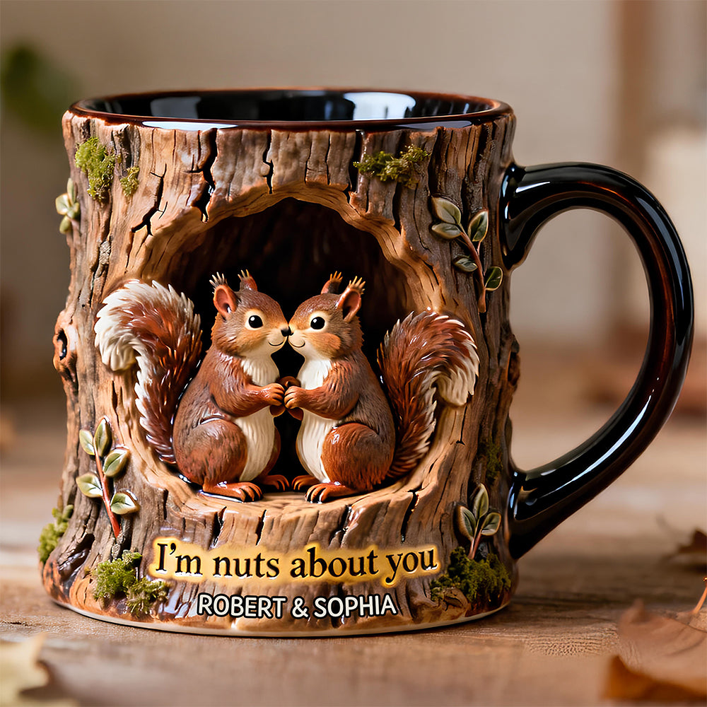 Squirrel Couple Mug - Personalized Gifts For Couple 06HYDT130126-Homacus