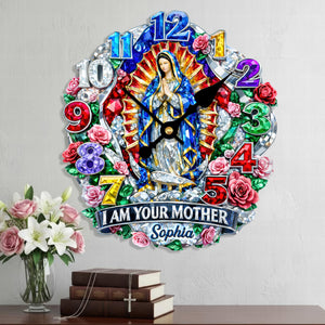 Our Lady of Guadalupe Acrylic Clock - Personalized Gifts For Christian 02huqn231225-Homacus