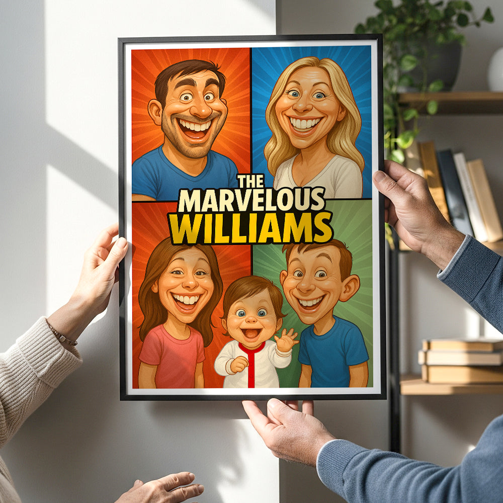 Custom Caricature Photo Personalized Gifts For Family 05natn210825-Homacus