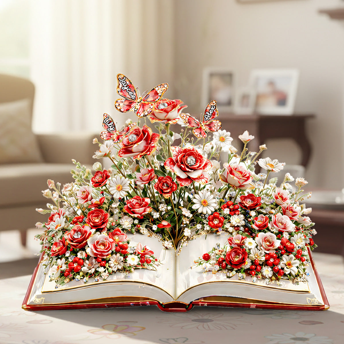 Blooming Garden Book Acrylic Plaque - Personalized Gifts For Mom 03OHMG050226-Homacus