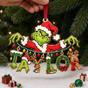 Name Art Mischievous String Ornament, Personalized Gifts For Christmas 05qhlu110926-Homacus
