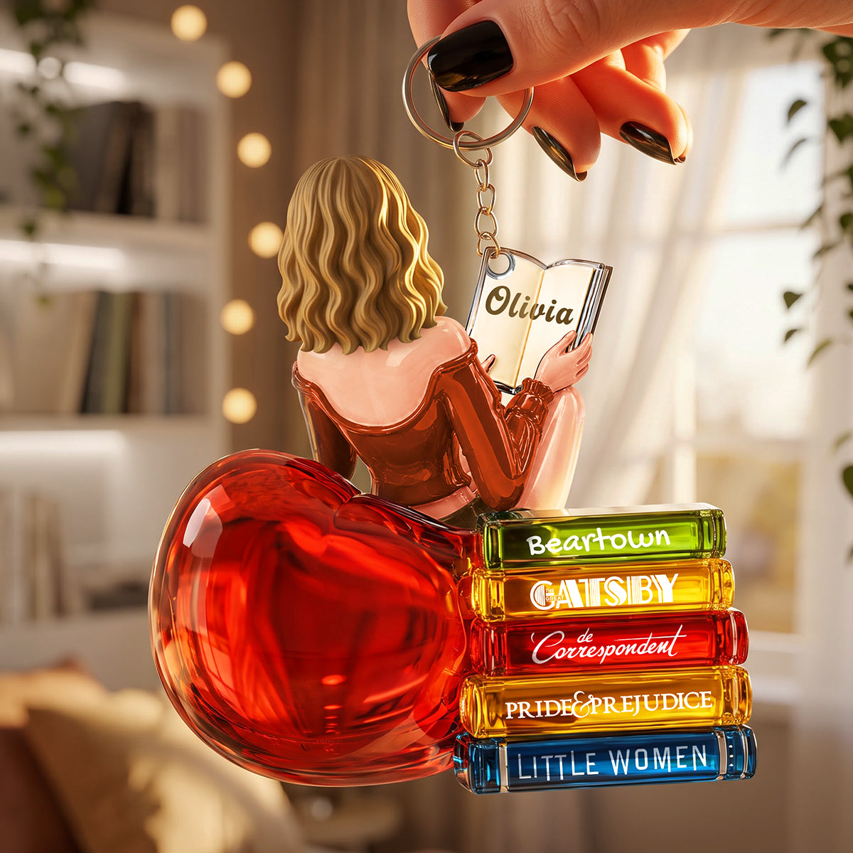 Book Lovers Acrylic Keychain - Personalized Gifts For Her 03ohta150826